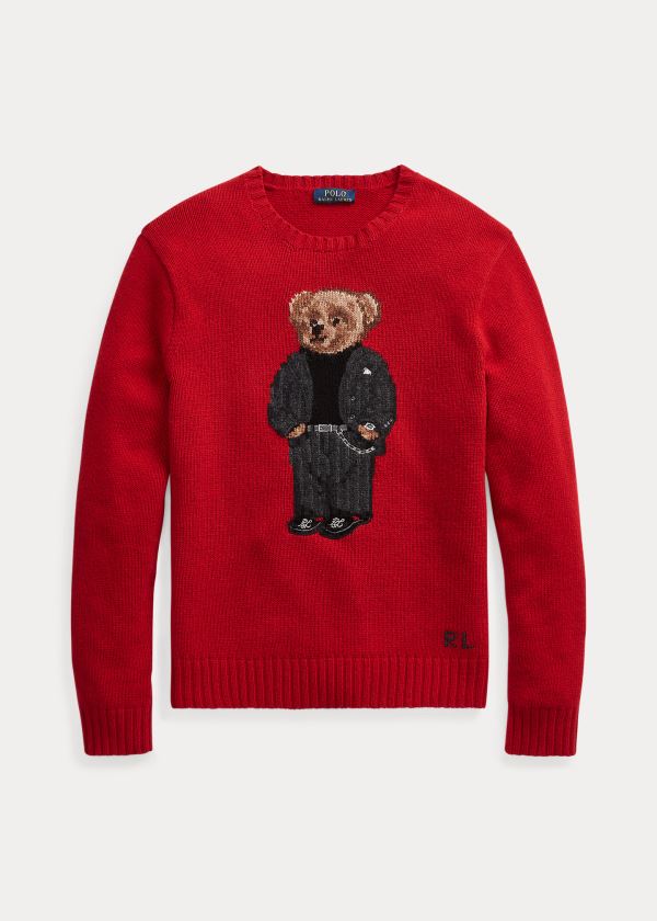 Suéter Polo Ralph Lauren Suit Bear Wool Homem 91764-ZUSB